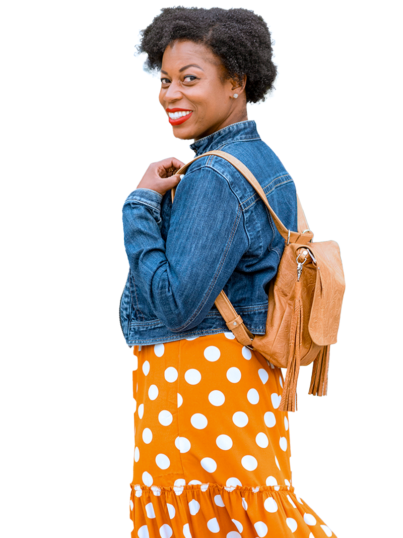 Convertible Backpack ~ Tawny Embossed Floral