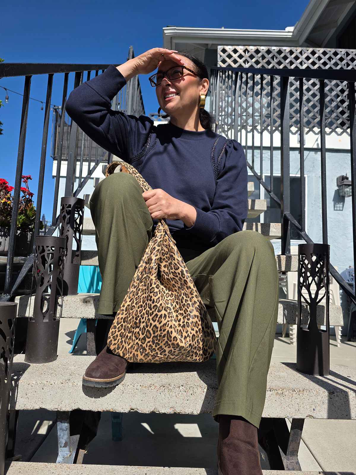 Adisa Flat Tote - Leopard Nubuck