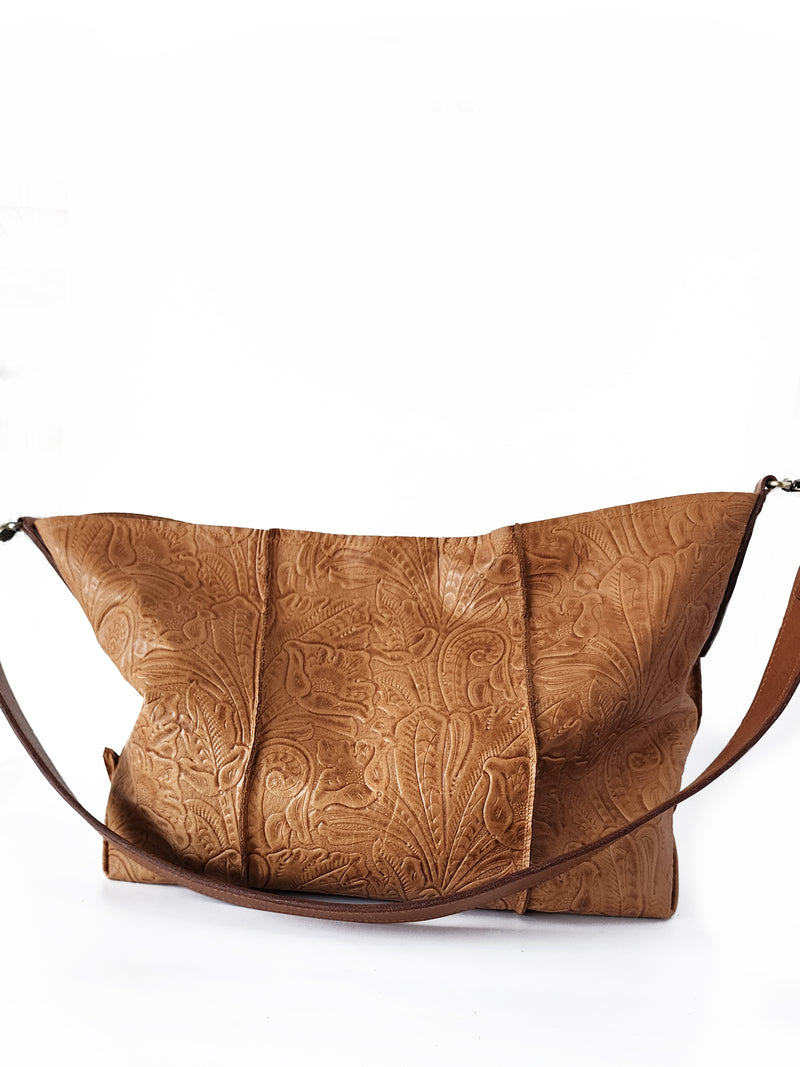 Esme Leather Shoulder Bag, Magenta Wonderland