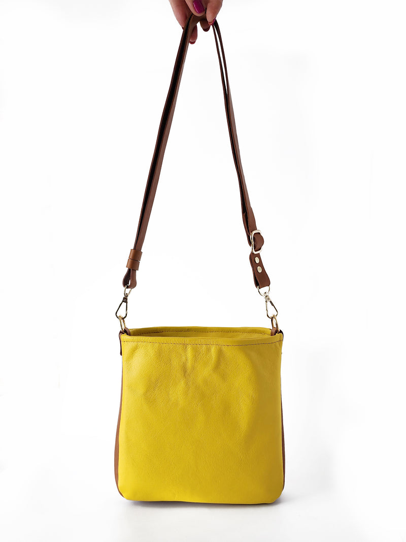 Mustard Yellow Crossbody Leather Phone Bag Phone Pouch -  Canada