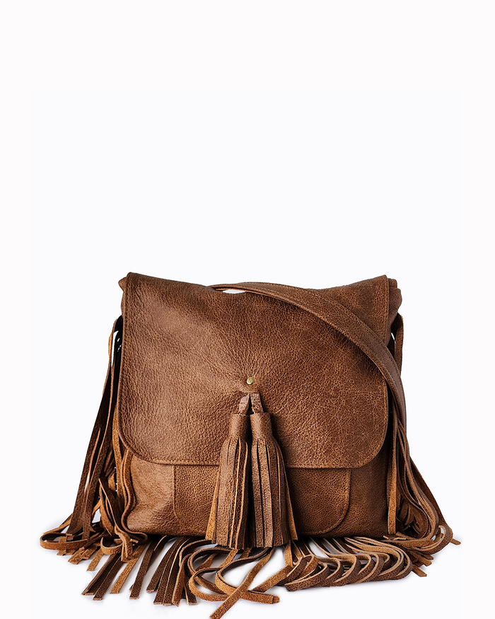 Convertible Backpack with Fringe - Various Leathers