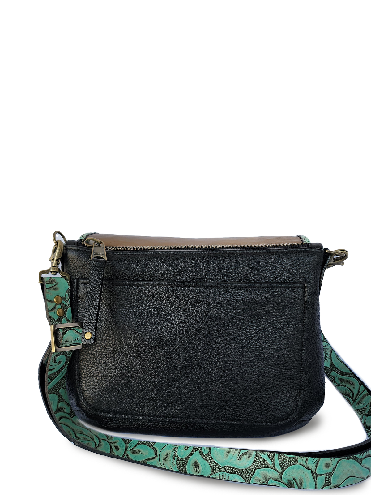 Kindness Saddle Bag ~ Italian Rose - Turquoise