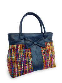 The Lola Bag - Navy & Tweed