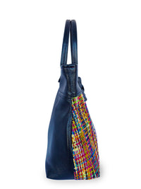 The Lola Bag - Navy & Tweed