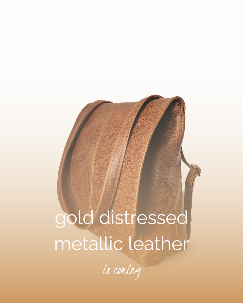 Talia Convertible Backpack ~ Gold Distressed Metallic