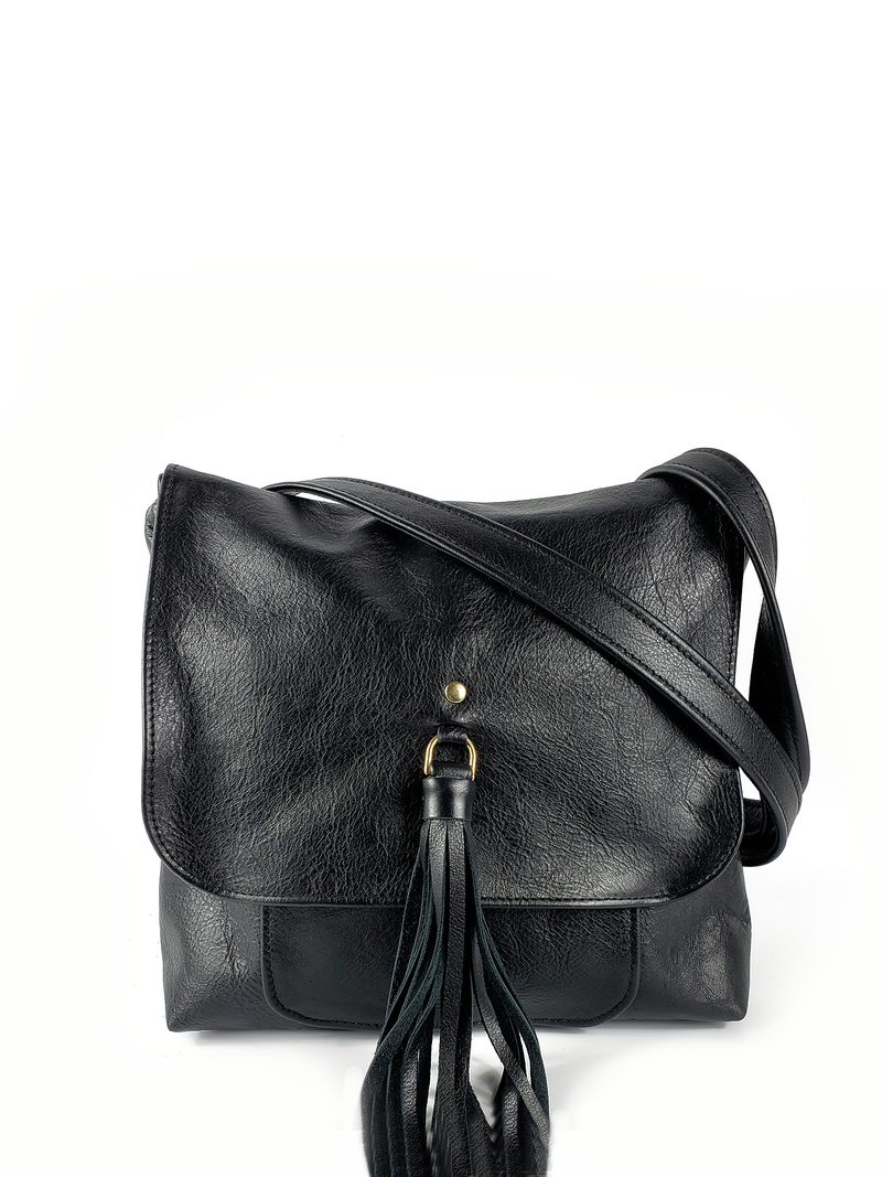 Black CONVERTIBLE Backpack Leather BACKPACK PURSE Black 