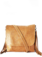 Convertible Backpack - Tawny Embossed Floral