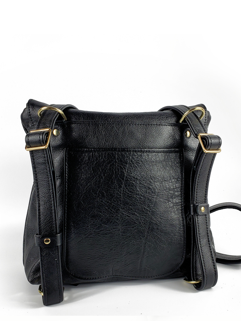 Large Convertible Backpack - Black