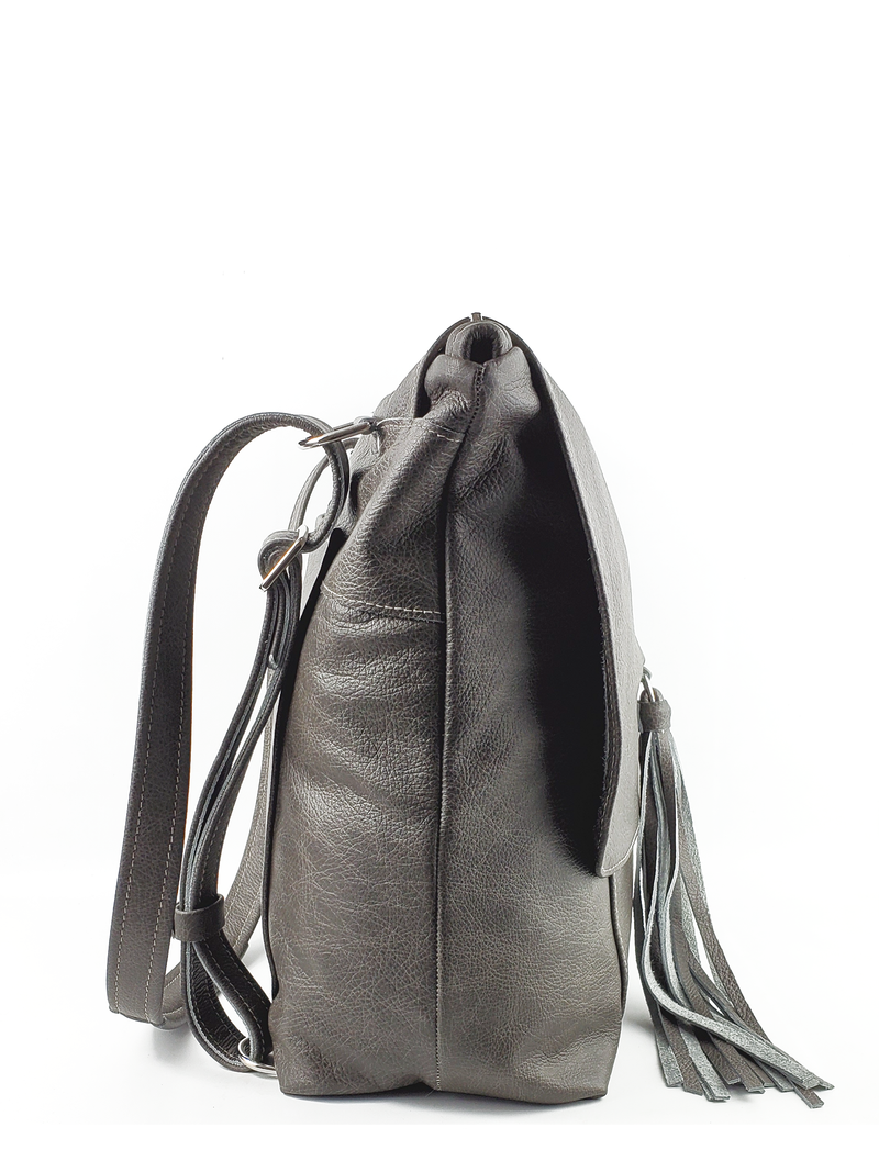 Large Convertible Backpack - in Grey Outlaw