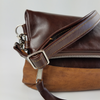 Large Foldover Satchel - Brownstone & Whiskey Outlaw