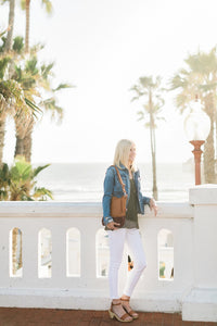 Large Foldover Satchel - British Tan & Cognac